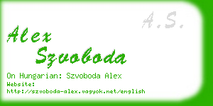 alex szvoboda business card